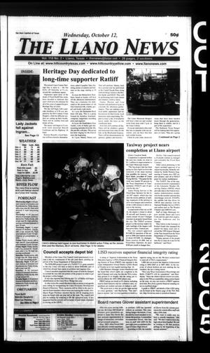 Primary view of object titled 'The Llano News (Llano, Tex.), Vol. 118, No. 2, Ed. 1 Wednesday, October 12, 2005'.