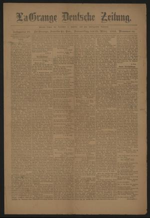 Primary view of object titled 'La Grange Deutsche Zeitung. (La Grange, Tex.), Vol. 22, No. 32, Ed. 1 Thursday, March 21, 1912'.