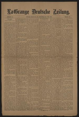 Primary view of object titled 'La Grange Deutsche Zeitung. (La Grange, Tex.), Vol. 15, No. 38, Ed. 1 Thursday, May 4, 1905'.