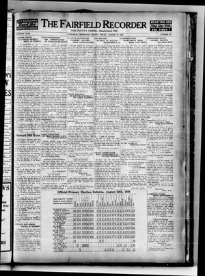 Primary view of object titled 'The Fairfield Recorder (Fairfield, Tex.), Vol. 60, No. 49, Ed. 1 Thursday, August 27, 1936'.
