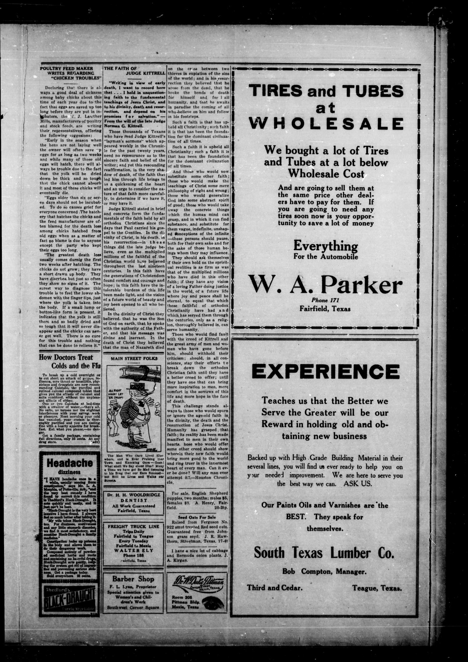 The Fairfield Recorder (Fairfield, Tex.), Vol. 51, No. 21, Ed. 1 Friday, February 11, 1927
                                                
                                                    [Sequence #]: 3 of 6
                                                