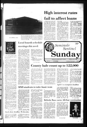 Primary view of object titled 'Seminole Sentinel (Seminole, Tex.), Vol. 74, No. 21, Ed. 1 Sunday, January 11, 1981'.