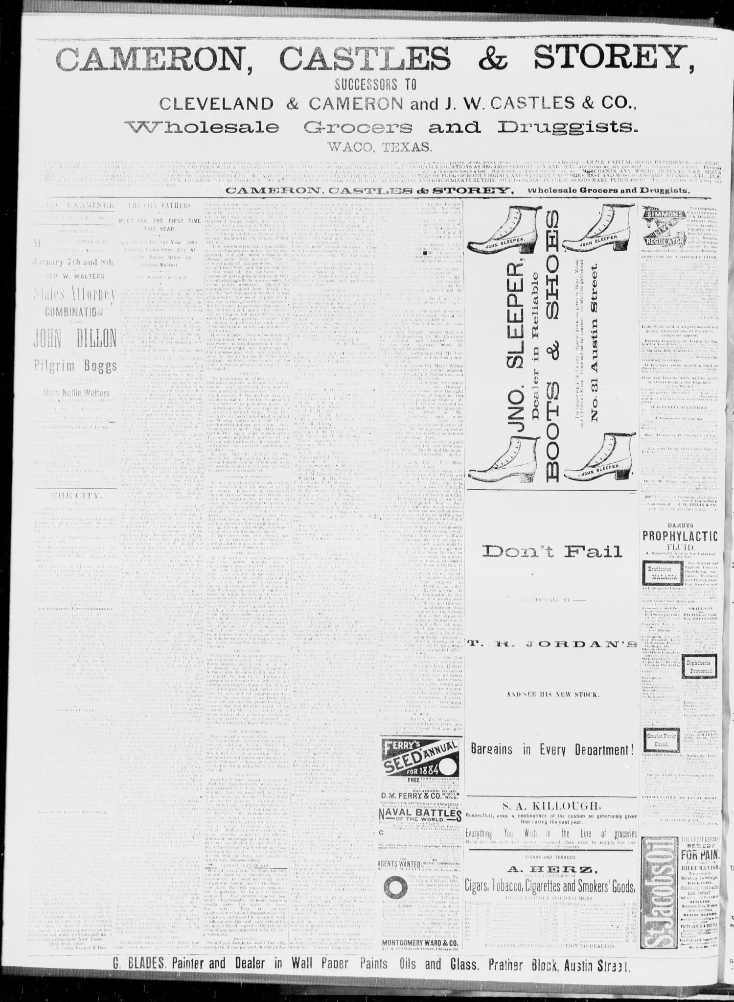 The Waco Daily Examiner. (Waco, Tex.), Vol. 16, No. 327, Ed. 1, Friday, January 4, 1884
                                                
                                                    [Sequence #]: 4 of 4
                                                
