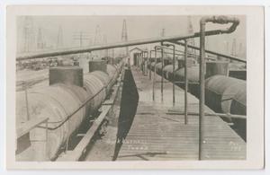 Primary view of object titled '[Photograph of Oil Tank Trains]'.