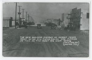 Primary view of object titled '[The New Business District of Kermit, Texas]'.