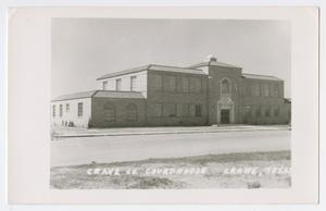 Primary view of object titled '[Postcard of the Crane County Courthouse]'.