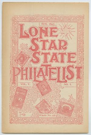 Primary view of object titled 'Lone Star State Philatelist, Volume 5, Number 1, August 1897'.
