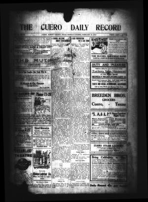 Primary view of object titled 'The Cuero Daily Record (Cuero, Tex.), Vol. 40, No. 39, Ed. 1 Monday, February 16, 1914'.