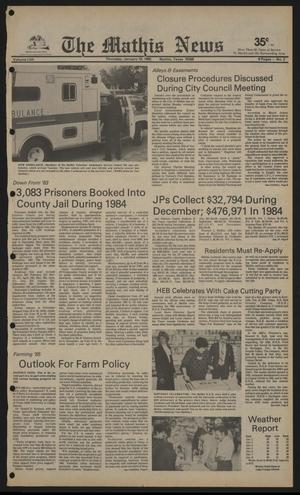 Primary view of object titled 'The Mathis News (Mathis, Tex.), Vol. 62, No. 2, Ed. 1 Thursday, January 10, 1985'.