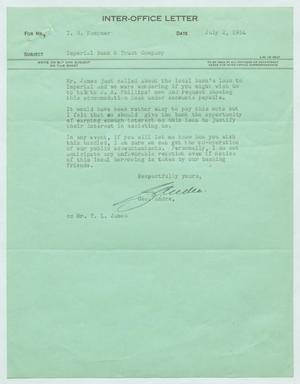 Primary view of object titled '[Letter from George Andre to Isaac Herbert Kempner, July 2, 1954]'.