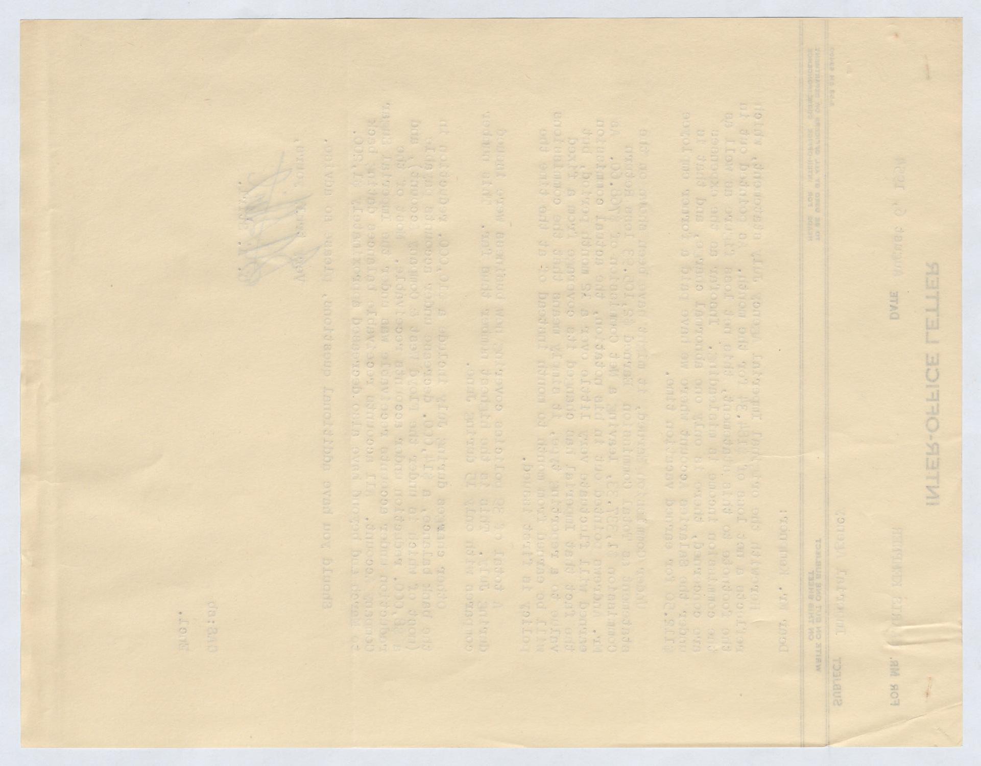 [Inter-Office Letter from Gus A. Stirl to Harris Leon Kempner, August 6, 1954]
                                                
                                                    [Sequence #]: 2 of 2
                                                