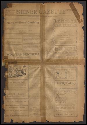 Primary view of object titled 'Shiner Gazette (Shiner, Tex.), Vol. 21, No. 30, Ed. 1 Thursday, April 2, 1914'.