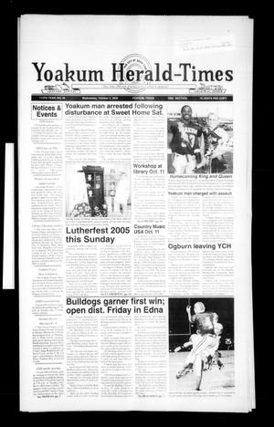 Primary view of object titled 'Yoakum Herald-Times (Yoakum, Tex.), Vol. 113, No. 40, Ed. 1 Wednesday, October 5, 2005'.