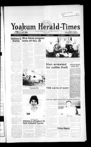 Primary view of object titled 'Yoakum Herald-Times (Yoakum, Tex.), Vol. 113, No. 45, Ed. 1 Wednesday, November 9, 2005'.