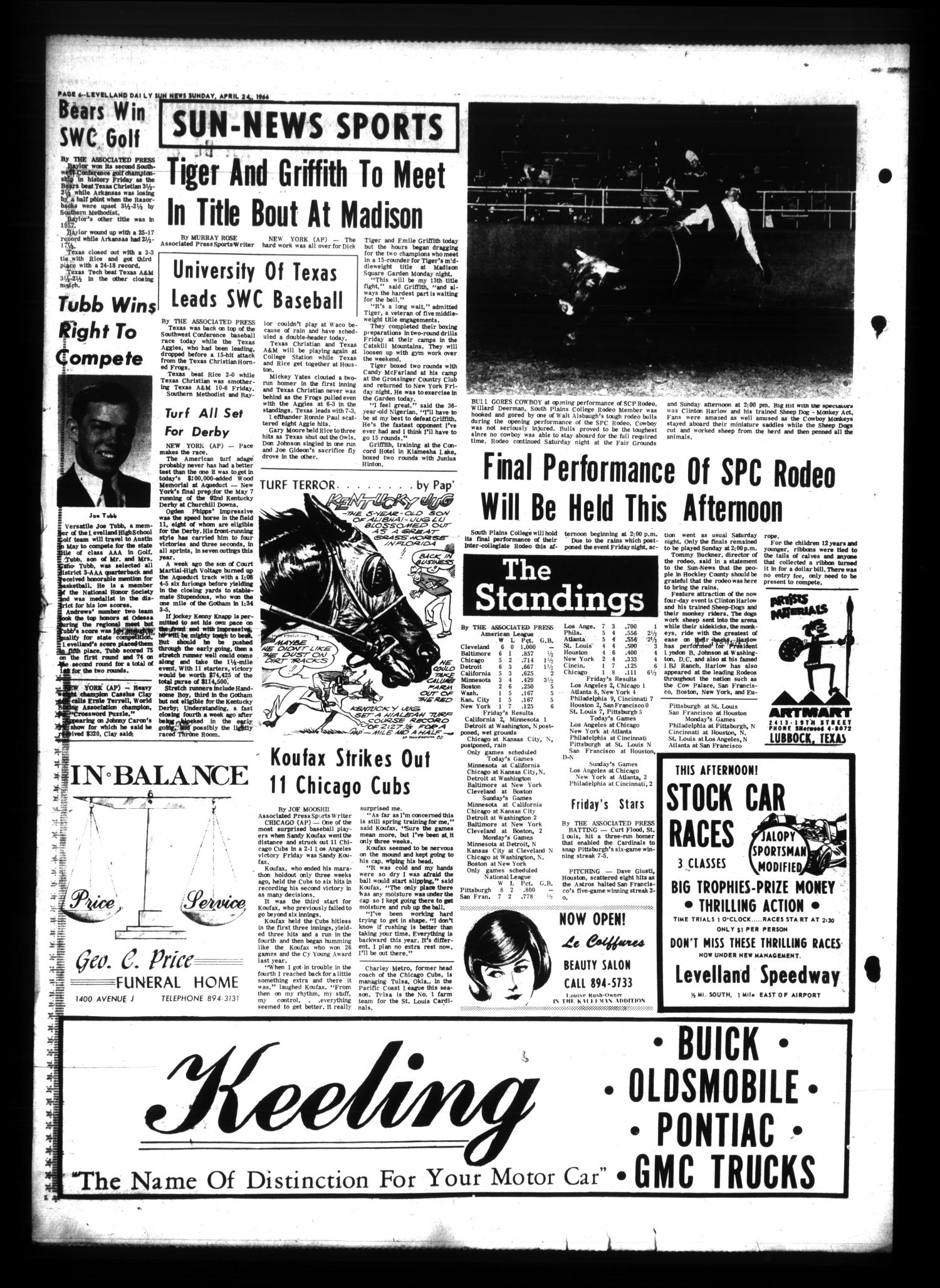 Levelland Daily Sun-News (Levelland, Tex.), Vol. 25, No. 11, Ed. 1 Sunday, April 24, 1966
                                                
                                                    [Sequence #]: 6 of 14
                                                
