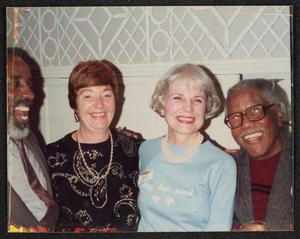 Primary view of Roy Eldridge with Eddie Locke, Jean Bach, and unidentified woman