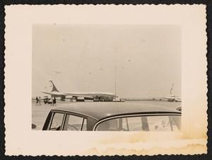 Primary view of object titled 'Air India jet on tarmac'.
