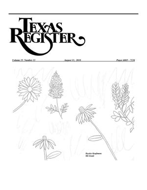 Primary view of object titled 'Texas Register, Volume 35, Number 33, Pages 6869-7154, August 13, 2010'.