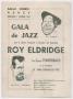 Primary view of Program for Roy Eldridge at the Salle Poirel