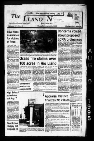 Primary view of object titled 'The Llano News (Llano, Tex.), Vol. 107, No. 42, Ed. 1 Thursday, August 3, 1995'.