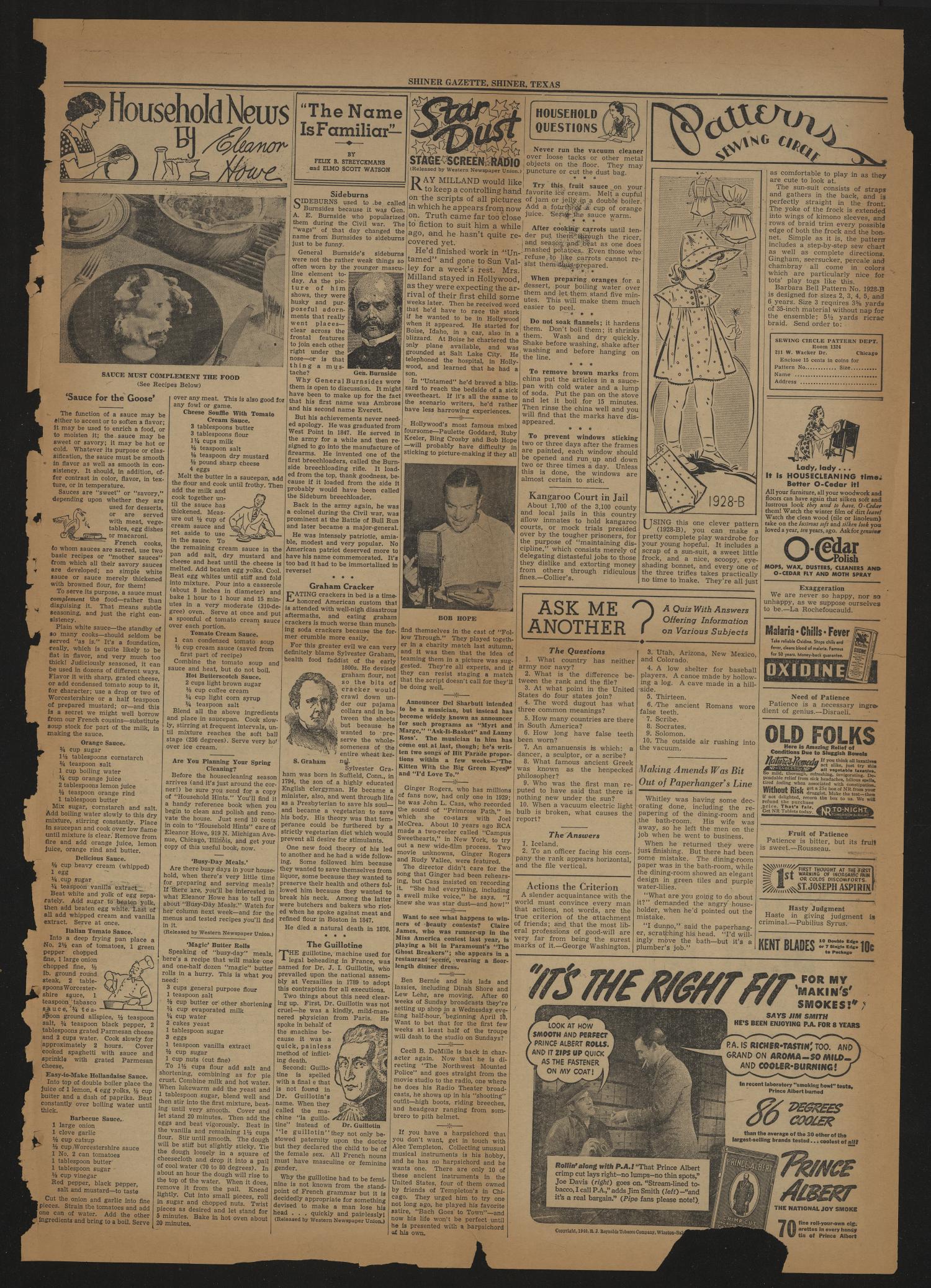 Shiner Gazette (Shiner, Tex.), Vol. 47, No. 15, Ed. 1 Thursday, April 11, 1940
                                                
                                                    [Sequence #]: 3 of 8
                                                