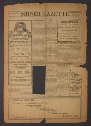 Primary view of object titled 'Shiner Gazette (Shiner, Tex.), Vol. 28, No. 11, Ed. 1 Thursday, December 16, 1920'.