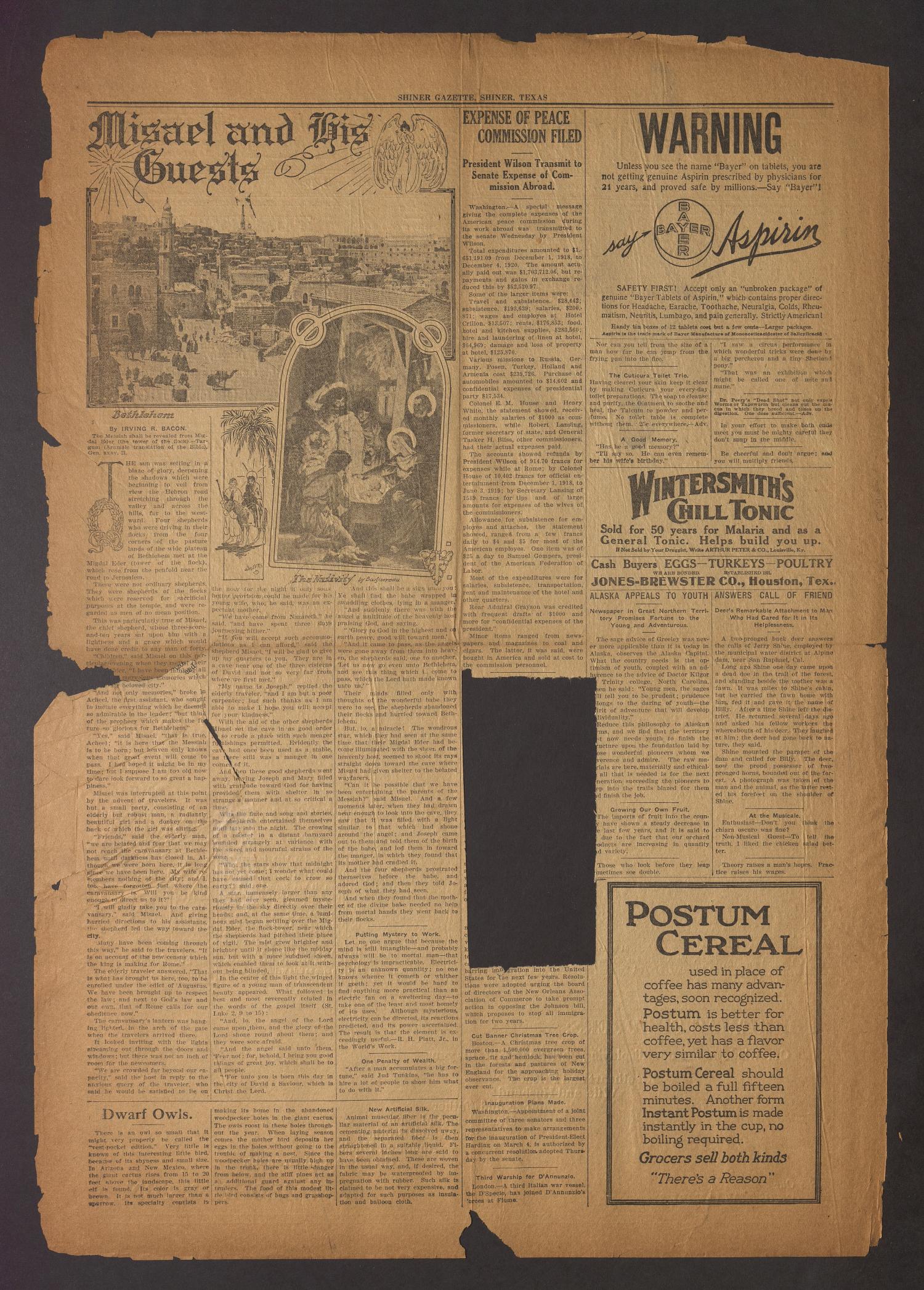 Shiner Gazette (Shiner, Tex.), Vol. 28, No. 11, Ed. 1 Thursday, December 16, 1920
                                                
                                                    [Sequence #]: 2 of 8
                                                