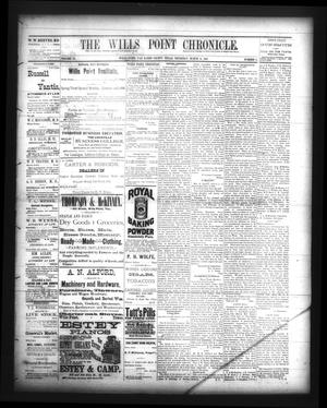 Primary view of object titled 'The Wills Point Chronicle. (Wills Point, Tex.), Vol. 11, No. 11, Ed. 1 Thursday, March 15, 1888'.