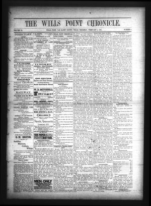 Primary view of object titled 'The Wills Point Chronicle. (Wills Point, Tex.), Vol. 9, No. 5, Ed. 1 Thursday, February 4, 1886'.