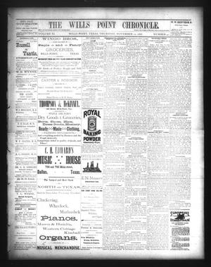 Primary view of The Wills Point Chronicle. (Wills Point, Tex.), Vol. 11, No. 47, Ed. 1 Thursday, November 22, 1888
