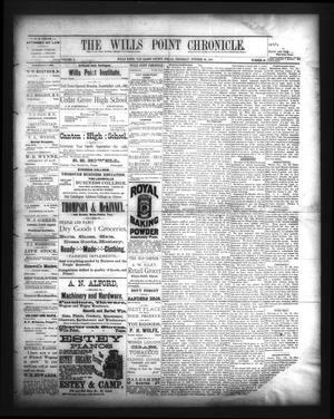 Primary view of object titled 'The Wills Point Chronicle. (Wills Point, Tex.), Vol. 10, No. 42, Ed. 1 Thursday, October 20, 1887'.