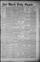 Primary view of Fort Worth Daily Gazette. (Fort Worth, Tex.), Vol. 7, No. 27, Ed. 1, Wednesday, January 17, 1883