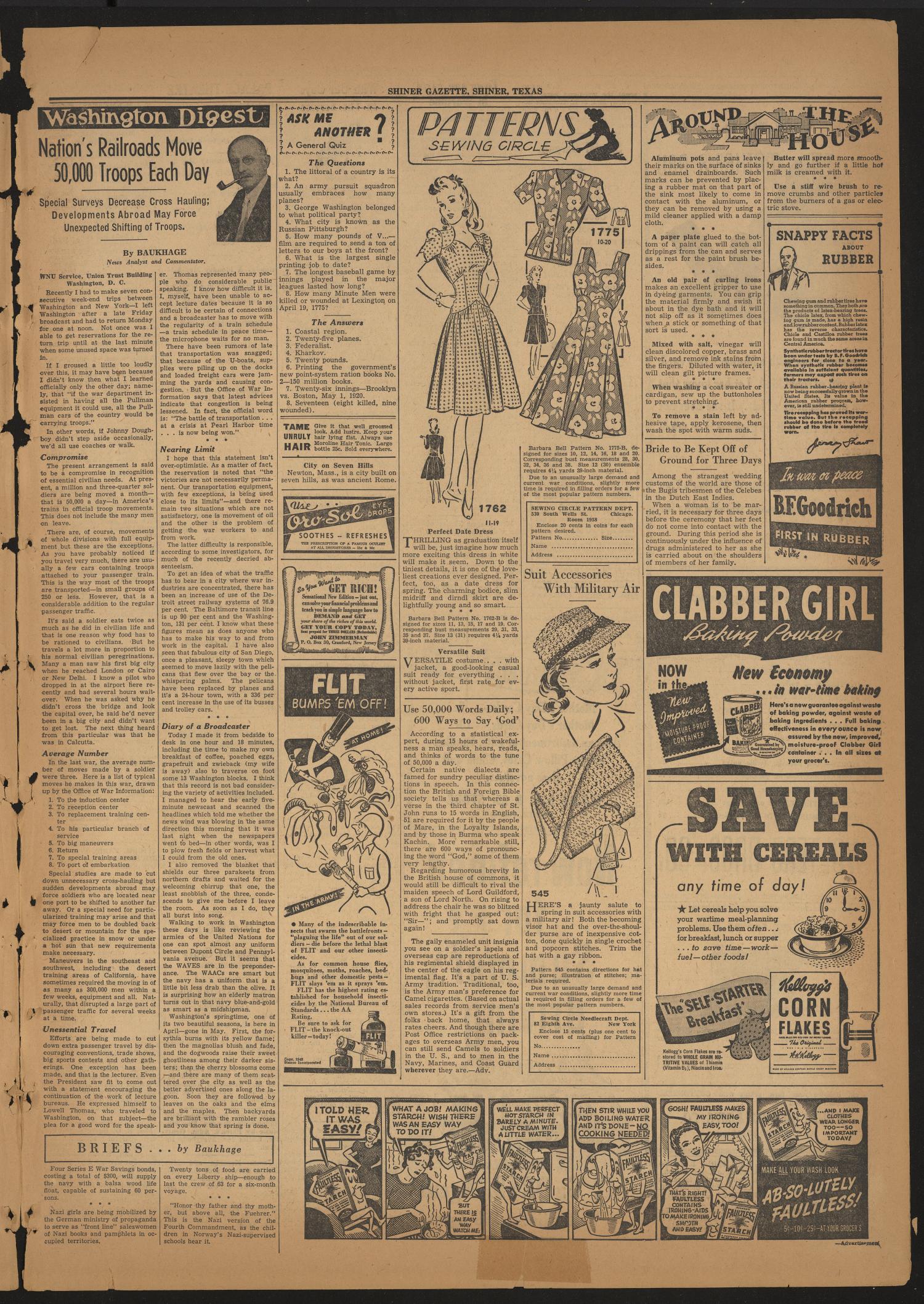 Shiner Gazette (Shiner, Tex.), Vol. 49, No. 18, Ed. 1 Thursday, May 6, 1943
                                                
                                                    [Sequence #]: 7 of 8
                                                