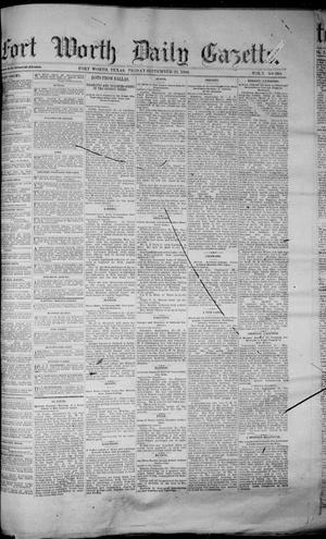 Primary view of Fort Worth Daily Gazette. (Fort Worth, Tex.), Vol. 7, No. 260, Ed. 1, Friday, September 21, 1883