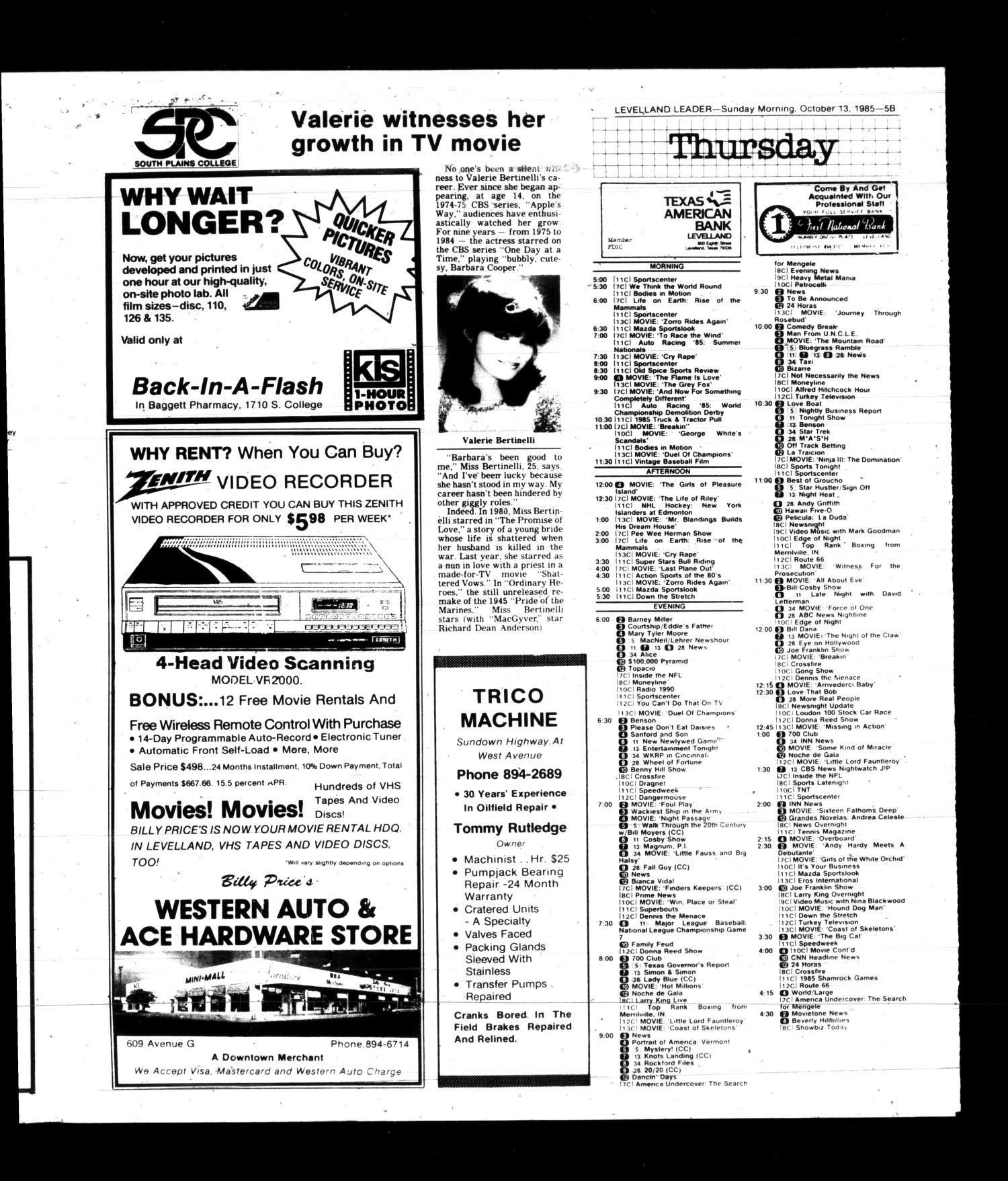 Levelland Leader (Levelland, Tex.), Vol. 4, No. 28, Ed. 1 Sunday, October 13, 1985
                                                
                                                    [Sequence #]: 17 of 20
                                                