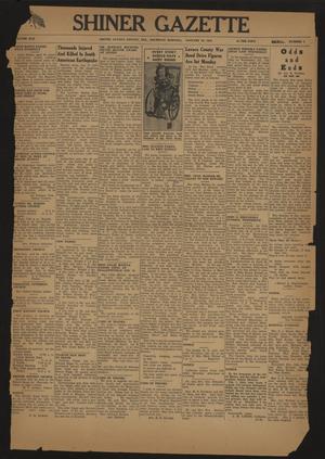 Primary view of object titled 'Shiner Gazette (Shiner, Tex.), Vol. 50, No. 3, Ed. 1 Thursday, January 20, 1944'.