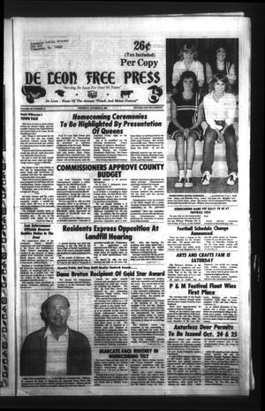 Primary view of object titled 'De Leon Free Press (De Leon, Tex.), Vol. 100, No. 19, Ed. 1 Thursday, October 10, 1985'.