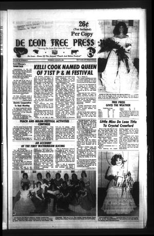 Primary view of object titled 'De Leon Free Press (De Leon, Tex.), Vol. 100, No. 10, Ed. 1 Thursday, August 8, 1985'.