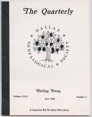 Primary view of object titled 'The Quarterly, Volume 26, Number 2, June 1980'.