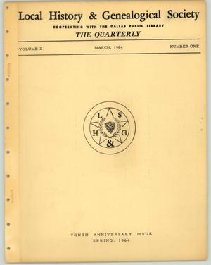 Primary view of object titled 'The Quarterly, Volume 10, Number 1, March 1964'.