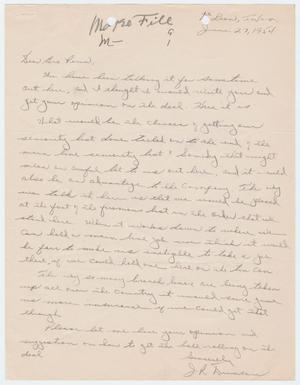 Primary view of object titled '[Letter from J. R. Duncan to T. E. Penn, June 27, 1954]'.