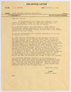 Primary view of object titled '[Letter from Thomas L. James to I. H. Kempner, February 5, 1954]'.