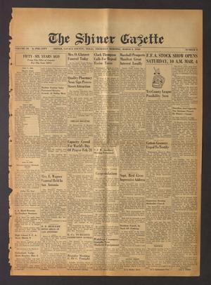 Primary view of object titled 'The Shiner Gazette (Shiner, Tex.), Vol. 58, No. 9, Ed. 1 Thursday, March 2, 1950'.