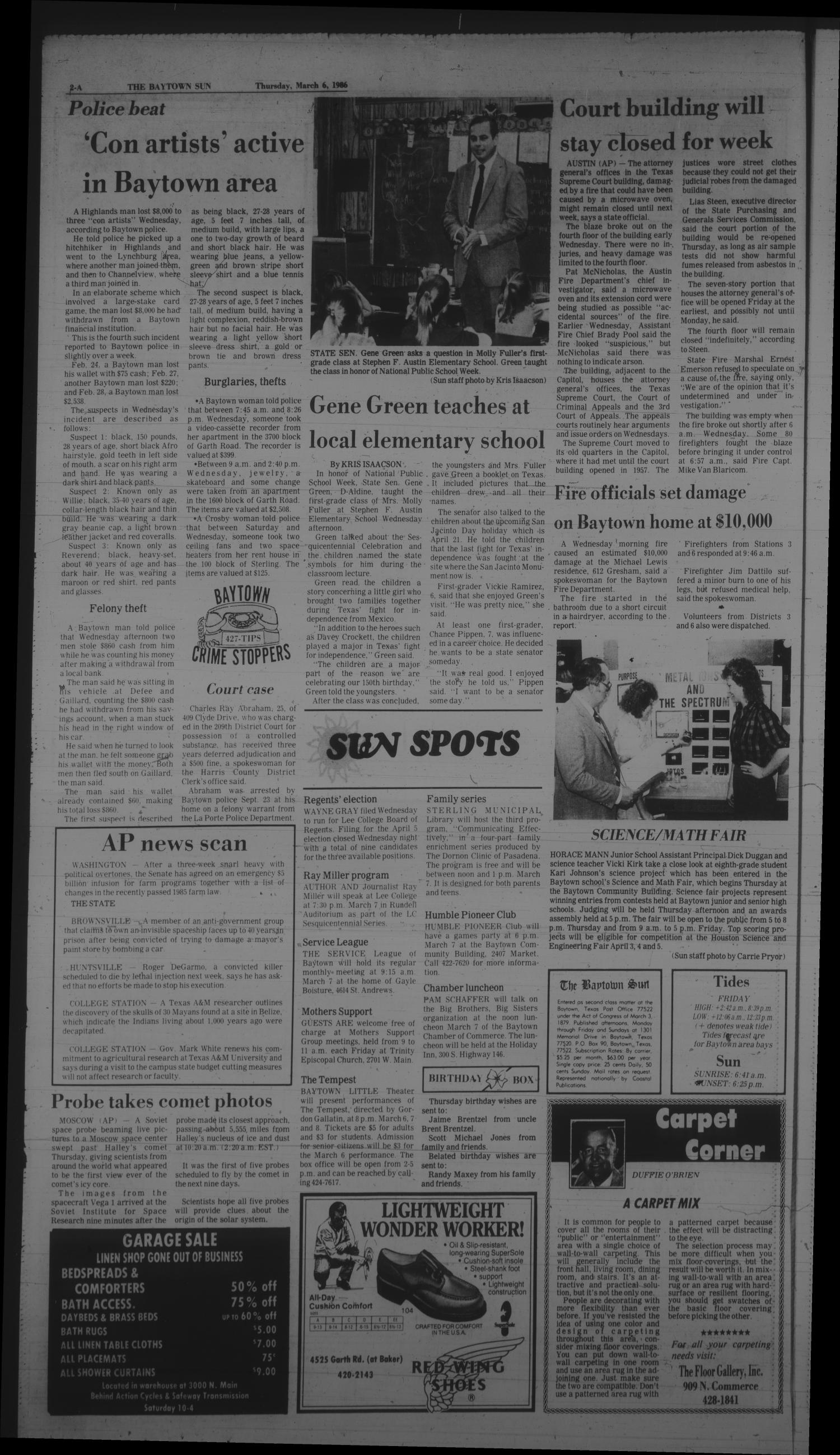 The Baytown Sun (Baytown, Tex.), Vol. 64, No. 107, Ed. 1 Thursday, March 6, 1986
                                                
                                                    [Sequence #]: 2 of 26
                                                