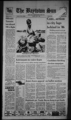 Primary view of object titled 'The Baytown Sun (Baytown, Tex.), Vol. 64, No. 131, Ed. 1 Thursday, April 3, 1986'.