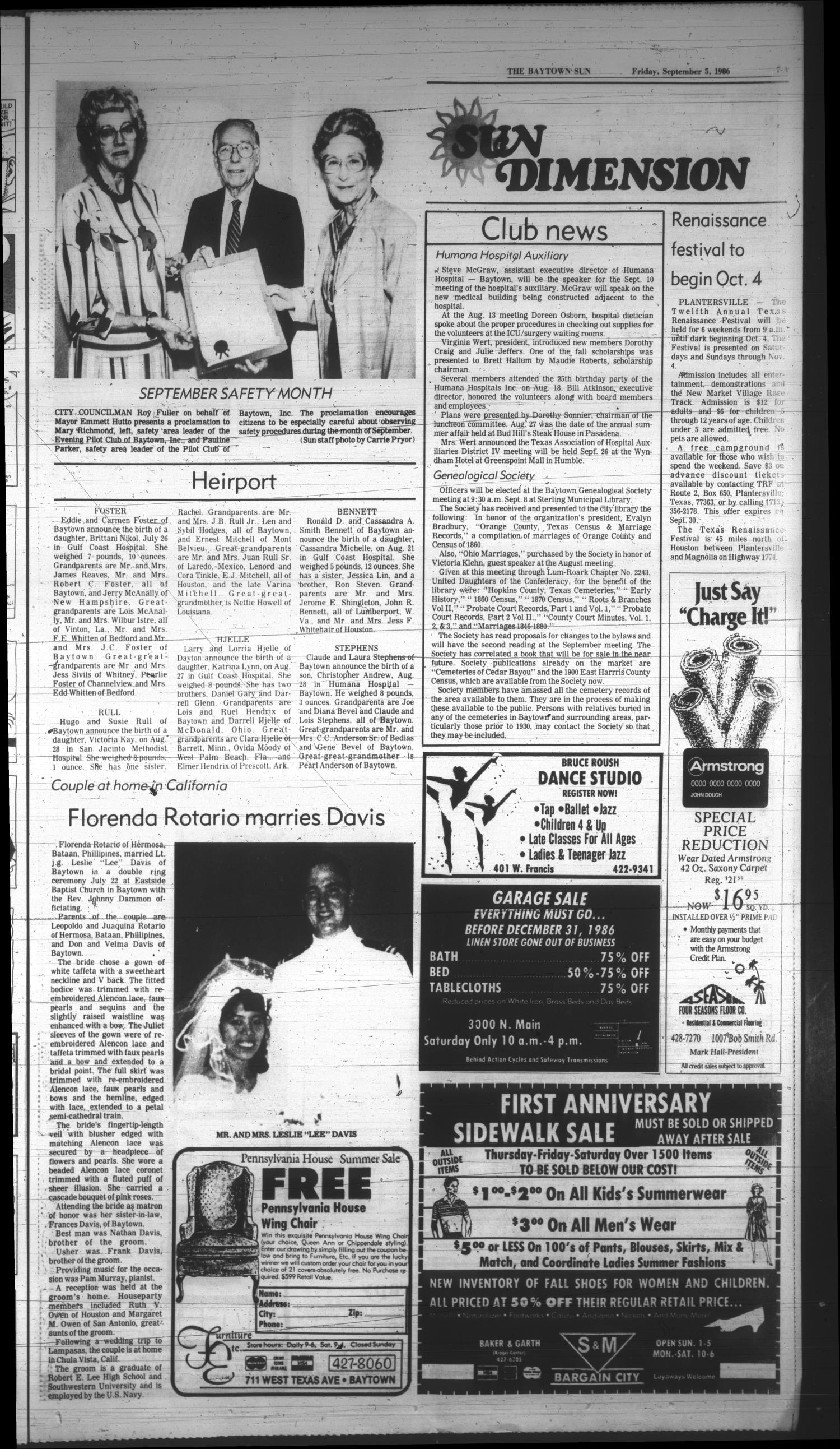 The Baytown Sun (Baytown, Tex.), Vol. 64, No. 264, Ed. 1 Friday, September 5, 1986
                                                
                                                    [Sequence #]: 7 of 18
                                                