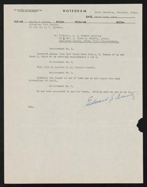 Primary view of object titled '[Letter from Edward S. Arentz to Jack Sayles, March 20, 1940]'.