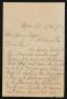 Primary view of [Letter to Henry Sayles, January 26, 1912]