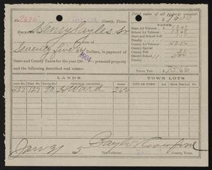 Primary view of object titled '[Receipt for Taylor County Taxes, 1904]'.