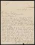 Letter: [Letter from T. A. Irvin to Henry Sayles, September 5, 1912]